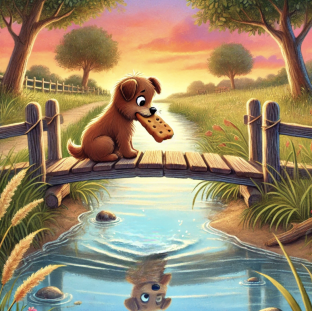 greedy dog story in english