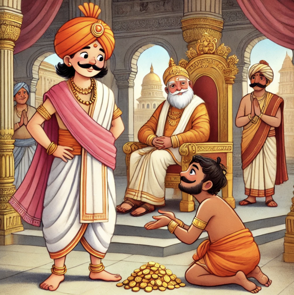 tenali rama and the greedy merchant story merchant apologizing to potter