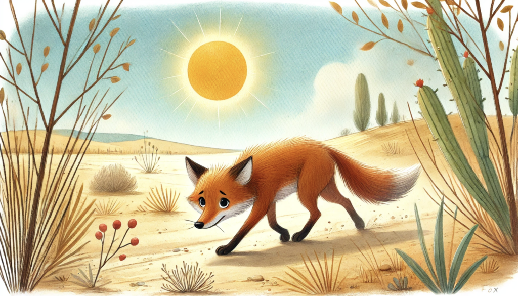 fox and the grapes story hungry fox searching for food