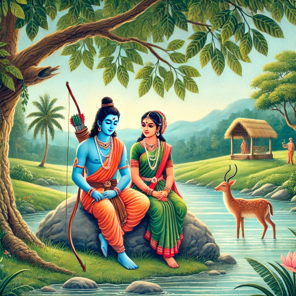 Lord Rama story in Ayodhya Ramayana illustration