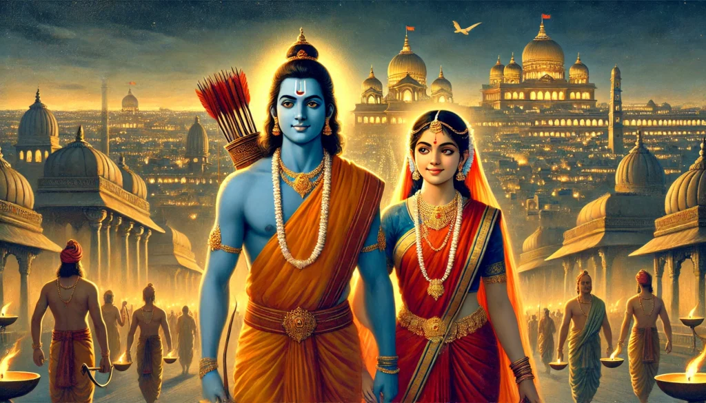 Lord Rama story in Ayodhya Ramayana illustration