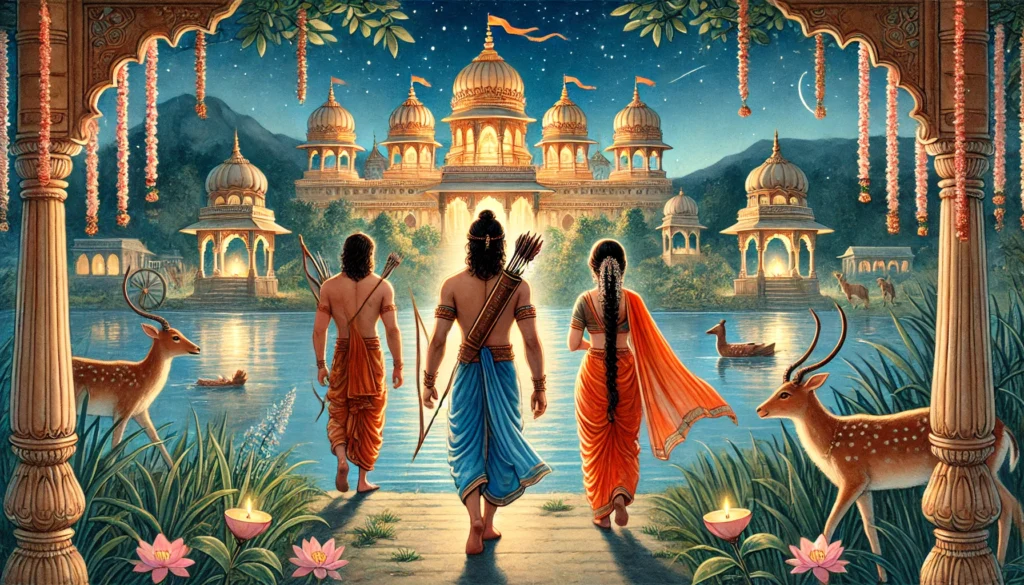 Lord Rama story in Ayodhya Ramayana illustration