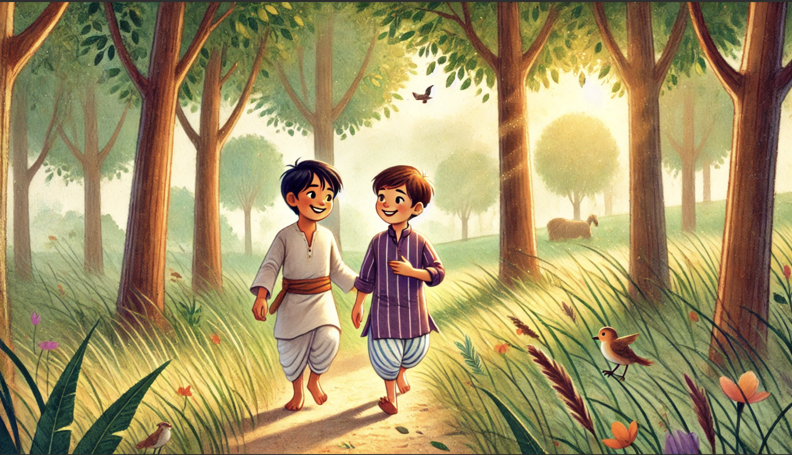 The Two Friends and the Bear Story