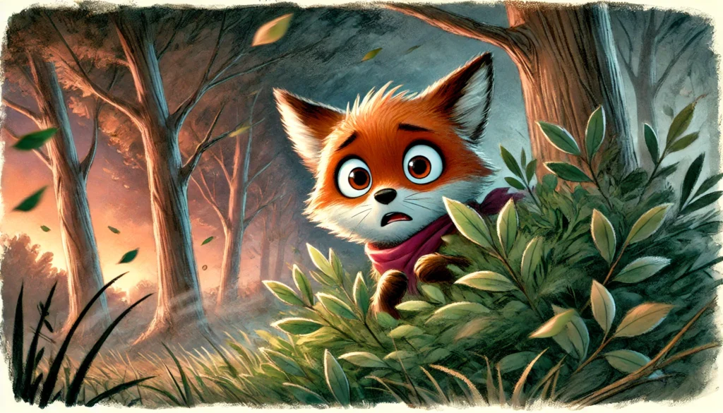 Fox scared of loud sound