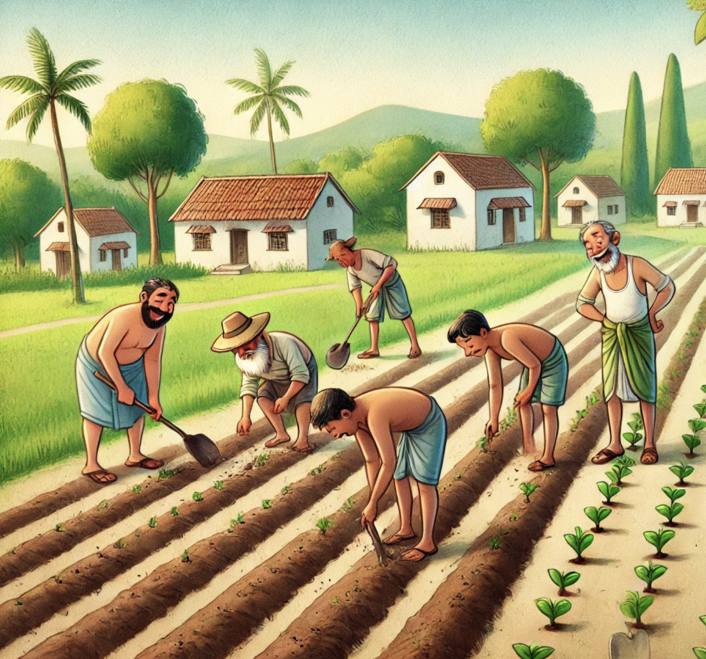 farmers working in field