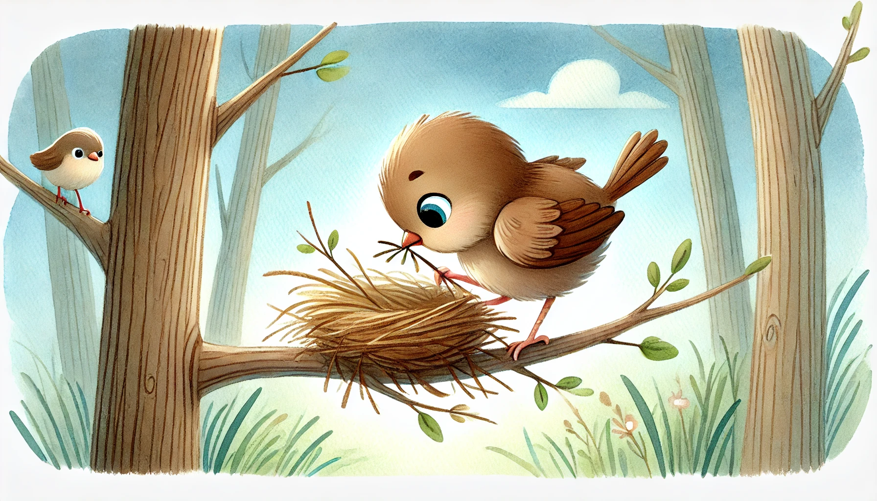 Big Life Lessons! Sparrow building nest hard work