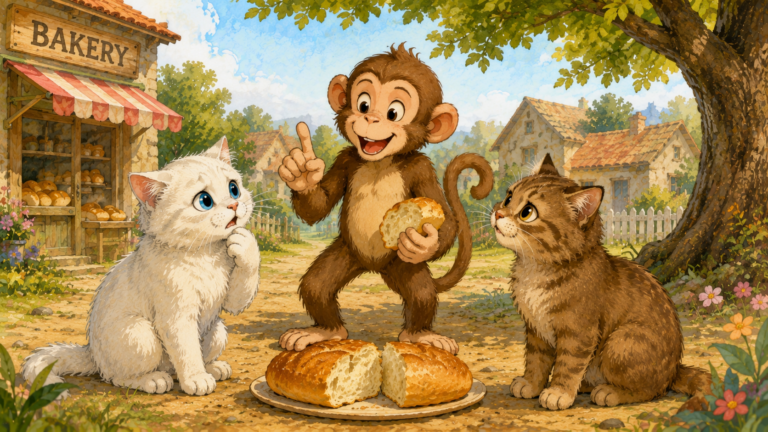 The Two Cats and the Monkey Story image