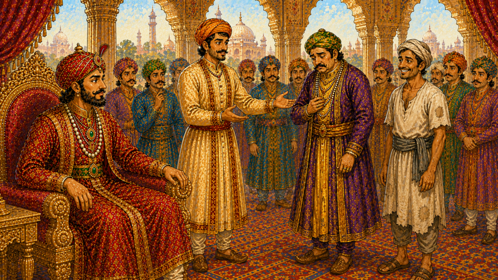 Birbal teaches Akbar that money and power can return but lost time never comes back in this wise Akbar Birbal story.