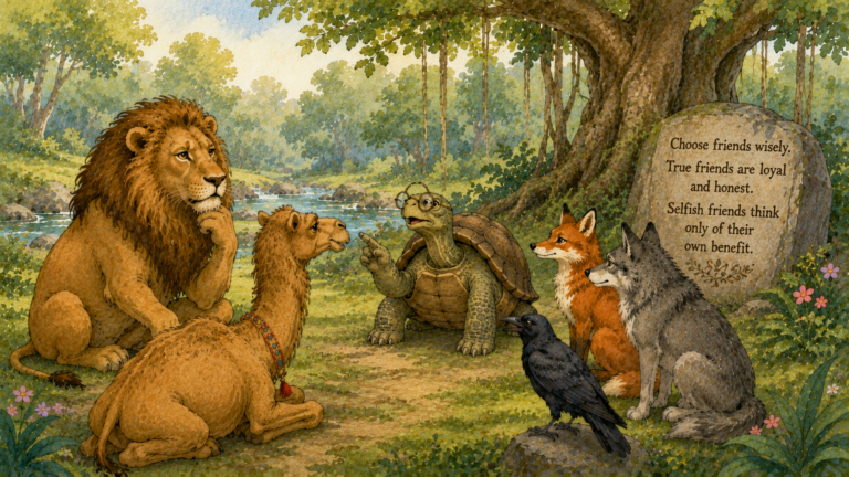 The Camel and the Lion Story in English with Moral