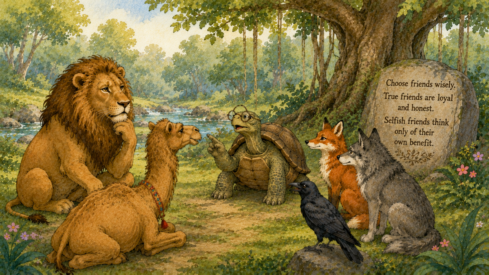 The Camel and the Lion Story in English with Moral