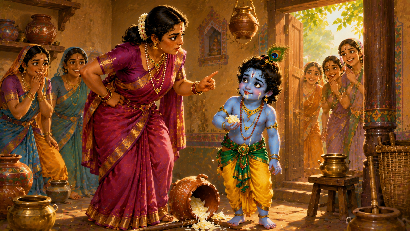 Krishna and the Butter Thief Story in English