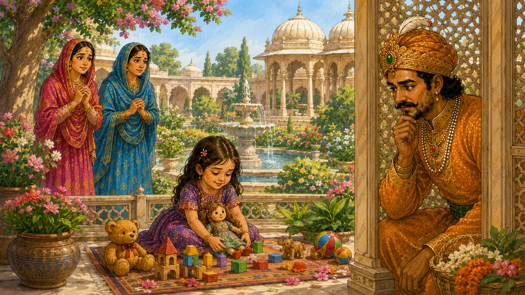 Birbal watching the kid