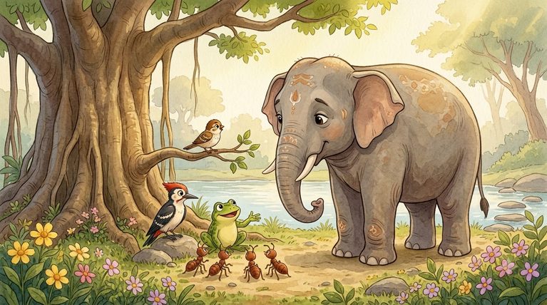 The Elephant and the Sparrow Story