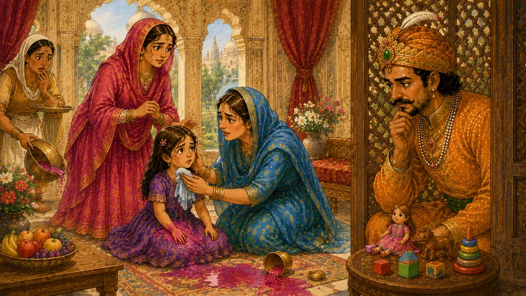 real mother is taking care the kid